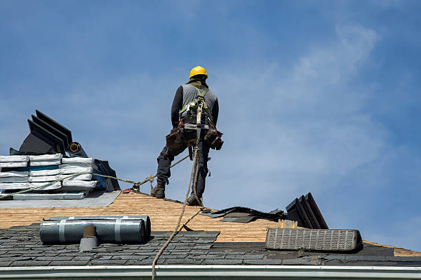 Professional Gutter Installation technician working in Bristow, OK
